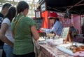 Stall holders and shoppers at Tynemouth Market.