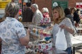 Stall holders and shoppers at Tynemouth Market.