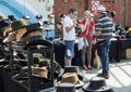 Stall holders and shoppers at Tynemouth Market.