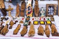 Stall with orthodox religious objects made of wood