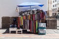 Stall selling various colored laces