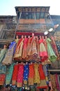 A stall with traditional clothes and costumes in Kathmandu, Nepal