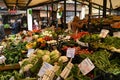 Stall of varied and fresh vegetables at the Rialto market