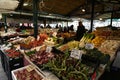 Stall of varied and fresh vegetables at the Rialto market