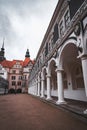 The Stallhof colonnade in Dresden, Germany