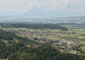 Stallikon, SellenbÃÂ¼ren, Bonstetten village near Zurich, Switzerland, top view from Uetliberg,