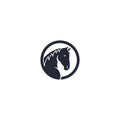 Horse Logo silhouette design Royalty Free Stock Photo