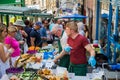 Stalls of the Frome Sunday Market Royalty Free Stock Photo