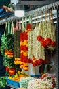 Stalls selling flowers on Little India Street, Singapore Royalty Free Stock Photo