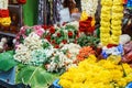 Stalls selling flowers on Little India Street, Singapore Royalty Free Stock Photo