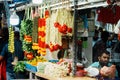 Stalls selling flowers on Little India Street, Singapore Royalty Free Stock Photo