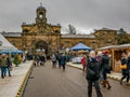 Christmas shoppers enjoying a free to enter and unrestricted Christmas market in the UK Royalty Free Stock Photo