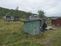 Staloluokta, Norrbotten, Sweden, Agust 11, 2021: Small shop, Parfas kiosk at sami village Staloluokta at Virihaure lake