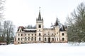 Stameriena palace. Gulbene, Latvia in winter Royalty Free Stock Photo