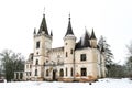 Stameriena palace. Gulbene, Latvia in winter Royalty Free Stock Photo