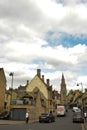 Stamford, United Kingdom. May 31, 2019 - Street view of city centre. Old buidings, Stamford, England Royalty Free Stock Photo