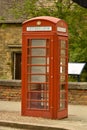 Stamfrod, England May 31, 2019 - A Defribrilator in old, red phone booth, Stamford, England