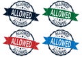 Stamp for allowed. Round seal approval isolated stamping for quality tested or permission vector template