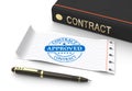 Stamp approved Royalty Free Stock Photo