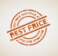 Stamp for best price Royalty Free Stock Photo