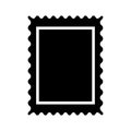 Stamp black color icon .