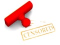 Stamp censored Royalty Free Stock Photo