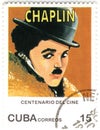 Stamp with Charles Chaplin