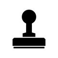 Stamp chop silhouette icon