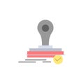 Stamp, Clone, Press, Logo  Flat Color Icon. Vector icon banner Template Royalty Free Stock Photo