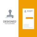 Stamp, Clone, Press, Logo Grey Logo Design and Business Card Template Royalty Free Stock Photo