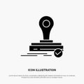 Stamp, Clone, Press, Logo solid Glyph Icon vector Royalty Free Stock Photo