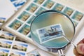 Stamp collecting Royalty Free Stock Photo