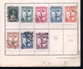 Stamp collection book, pages and various stamps. Ottoman Empire postage stamps.