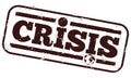 Stamp with `Crisis` Message due COVID-19 Outbreak, Vector Illustration Royalty Free Stock Photo