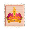 Stamp with crown