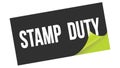 STAMP  DUTY text on black green sticker stamp Royalty Free Stock Photo