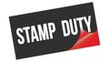 STAMP  DUTY text on black red sticker stamp Royalty Free Stock Photo