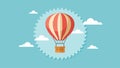 A stamp featuring a hot air balloon symbolizes the feeling of hope and weightlessness that the individual experiences as