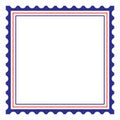 Stamp frame American flag. Independence day USA concept. Stars icon logo symbol. Vector Illustration Royalty Free Stock Photo