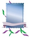 Stamp frame with banner Royalty Free Stock Photo