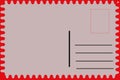 Stamp frame. Postage stamp or letter stamp line art icon Royalty Free Stock Photo