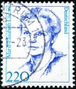 Stamp Germany 1969 The 50th Anniversary of the Womens Right of Voting Marie-Elizabeth Luders portrait