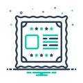 Mix icon for Stamp, letter and card Royalty Free Stock Photo