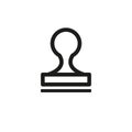 Stamp icon. Simple vector illustration on a white background Royalty Free Stock Photo