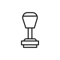 Stamp icon Thin line art isolated Royalty Free Stock Photo