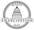 Stamp imprint Emancipation Day Royalty Free Stock Photo