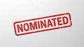 Stamp indicating nomination Royalty Free Stock Photo