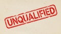 Stamp indicating unqualified Royalty Free Stock Photo