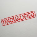Stamp indicating unqualified Royalty Free Stock Photo