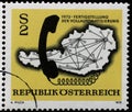 Stamp issued in Austria on the occasion of Finishing of the Automated Telephone Network